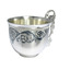 Серебряная чашка чайная с фигурной ручкой и чернением Жаворонок 40080062А05